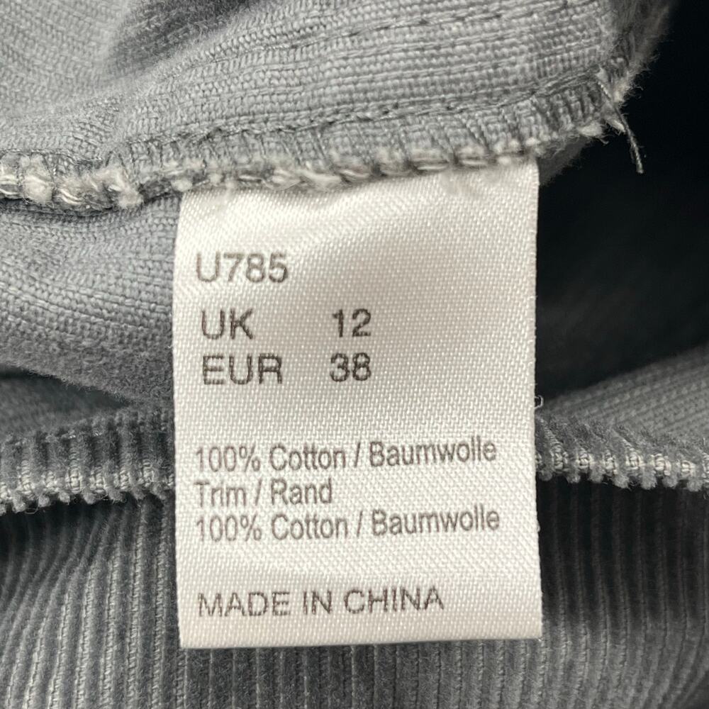 Poetry Dark Gray Corduroy Basic Button Accent War… - image 7